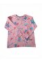 Girl's Animal Patterned Pink Color Cotton Short Sleeve Pajama Set - 5