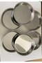 Stainless steel oven tray thick bright steel 23 cm (no.1) 3 piece package