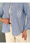 Embroidery Detailed Shirt - Blue - 7