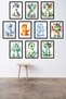10-Piece Frame Look Vintage Animal Set |   Cute Dinosaur Posters Painting Set 15X20 cm Mdf Uv Printing - 2