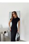 Short Sleeve Basic Dress - Black - 2