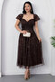 Strpalez Collar Beaded Midi Dress Ecr5826 - 5