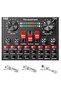 V8S Live Sound Card Bluetooth Sound Mixer Board 3.5mm Audio Interface Live Sound Card with 16 Sound