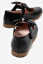 Children's Ribbon Shoes 31-36 Black Leather - 4