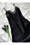 Plus Size Lace Detailed Satin Adjustable Strap Dress Nightgown - 3