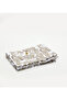 cotton 43x43cm White/Silver Napkin