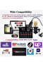 13-Piece Multi-Functional Live Sound Card Set Black/White/Gold - 4