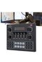 Sound Card V9, Live Broadcast Sound Card, External Stereo Audio Mixer Broadcast Metal Frosted Body E - 4