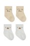 Combed Cotton Socks 2-Pack 10142 Beige Ecru - 2