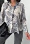 قميص MY FASHION بأكمام طويلة وأزرار بنمط تجريدي - 2