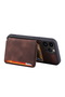 iPhone 17 Pro (6.3 Inch) Compatible Leather Case with Magnetic Wallet and Card Holder Stand - 5