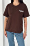 Women's Printed T-Shirt – Oversize Text Printed Basic T-Shirt - 2