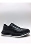 Genuine Leather Lace-Up Comfortable Balloon Sole Black Color Casual Model Men's Shoes - 2
