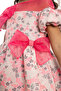 Bowknot & Floral Patterned Bag Set Girl's Birthday Dress 3-4-5-6-7 Years Old 35334Pr - 4