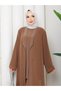 Plus Size Collar Stone-Embellished Three-Piece Set - 3