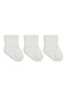 3-Piece Combed Cotton Socks 10132 Ecru