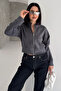 Women's Crop Scuba Fabric Jacket – Zippered Stand Collar Short Jacket - 6