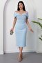 Strapless Neckline Stoned Atlas Dress Bal177