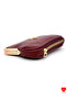 Velora Multi-Compartment Burgundy Soft Leather Clip-On Scholarship Women's Wallet - 6