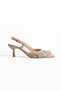 Jewel Genuine Leather Beige Suede Tassel Detailed Women's Thin Heeled Shoes - 3