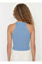 Women's Ribbed Halter Neck Crop Blouse - 5