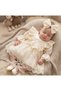 Orkide Lace 4-Piece Organic Mevlüt Special Day Set Newborn Baby Girl 100% Cotton