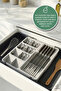 Adjustable Sliding Drawer Cutlery Organizer Expandable Spoon Fork Knife Organizer