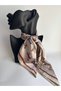 Gray Horse Patterned Double-Sided Square Scarf (70X70 cm)