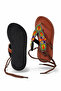 African Kids Beaded Leather Sandals - 2