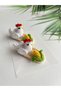 Amigurumi Farm Concept Montessori Barnyard Theme Hand Knitted Chicken and Corn 2-Piece Snap Buckle - 5