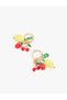 Multi-Colored Fruit Charm Hoop Earrings with Dangle - 2
