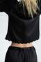 Tie-front satin blouse - 5