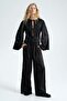 Tie-front satin blouse - 3
