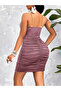 Stylish Evening Dress with Chain Strap - 2