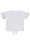 Tie-Front T-Shirt with Stones for 10-13 Years Old - Ecru - 2