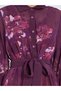 Purple Floral Maxi Dress with Tie-Belt - 4