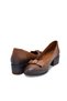 Leather Women's Heeled Shoes Tan 2312535Y - 4