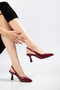 Women's Buckle Open-Back Heeled Shoes Heel Height 7 cm - 5