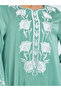 Green Embroidered Jalabiya - 4