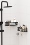 Adhesive Bathroom Shelf with Laminated Surface, Shower Shampoo Holder, Wall Organizer, Set of 2 Shower Shelf Organizers - 6