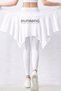 Women's White Tie-Up Yoga and Tennis Skirt - Leggings-Over-Leggings Hip Covering Pareo