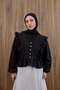 قميص إسكوير كتان أسود مطرز - 5