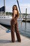 Women's 2-Piece Linen Relaxed Cut Lightweight Fabric Casual Pants - 4