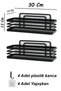 Adhesive Bathroom Shelf with Laminated Surface, Shower Shampoo Holder, Wall Organizer, Set of 2 Shower Shelf Organizers - 7