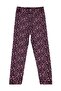 Heart Patterned Leggings for 6-9 Years - Black