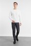 Ecru Crew Neck Long Sleeve Pocketless Standard Fit Sweater 100% Cotton Knitwear 1012260150 - 2