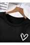 Women's Circular Neck Tracksuit with Heart Print - 5
