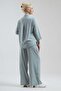 Women's Aqua Green 100% Cotton 3/4 Sleeve Shirt with Large Pockets - 6