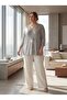 Plus Size Lined Sequin Blouse Silver - 4