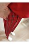 Red Front-Printed Six Square Patterned Pajama Set - 4
